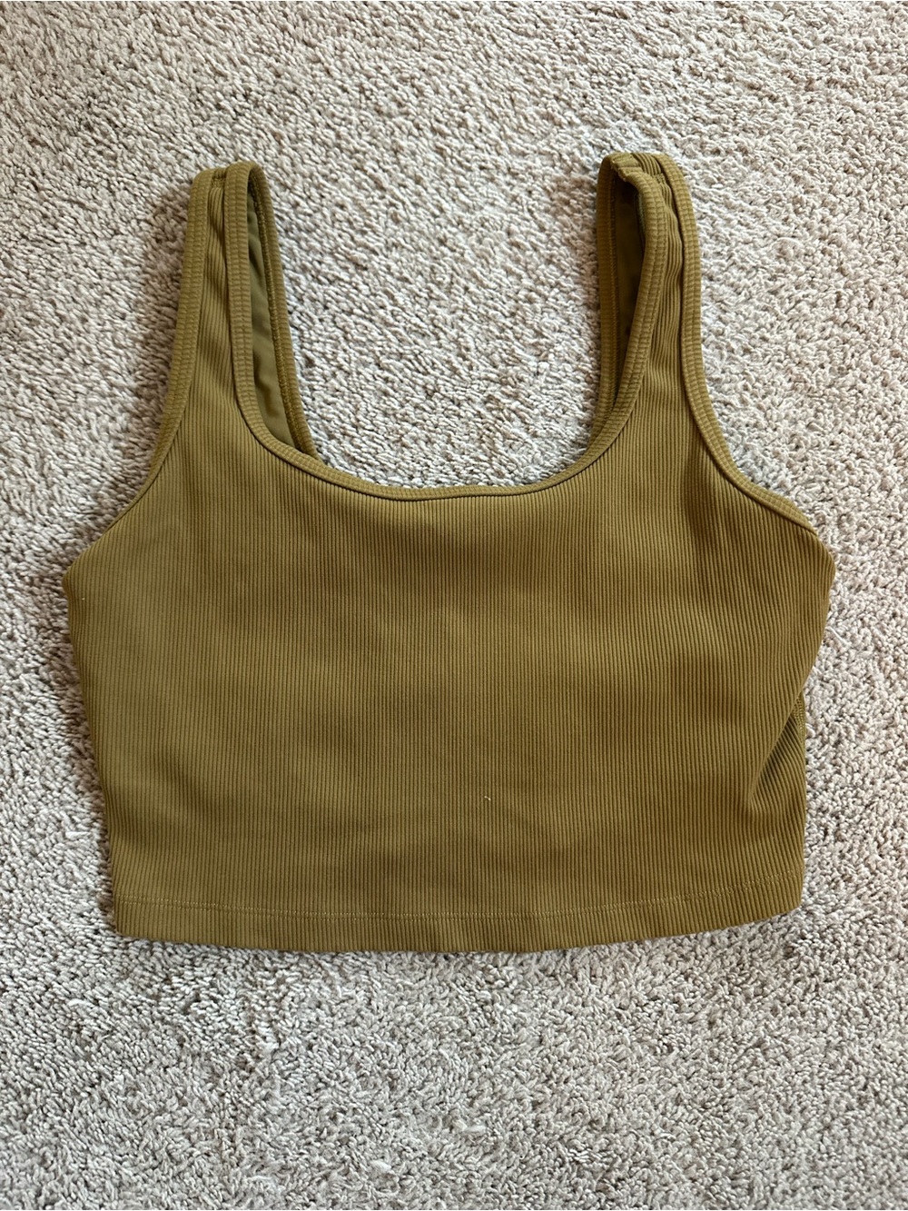 OFFLINE Ribbed Square-Neck Crop Tank Top.